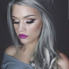 Beautiful woman with long brown straight hairs. Granny Hair Trend Young Women Are Dyeing Their Hair Gray Bored Panda