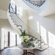Days of our lives round table: Entry Table In Front Of Curved Staircase Design Ideas