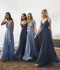 Chic Bridesmaids Dresses You Ll Definitely Want To Wear Again Jenny Yoo S Spring 2019 Br Chic Bridesmaid Dresses Mismatched Bridesmaid Dresses Blue Bridesmaid