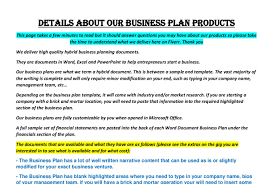 The easiest way to simplify the work of writing a business plan is to start with a business plan template. Sample Business Plans Cosmetics Manufacturing Business Plan Palo Alto Software