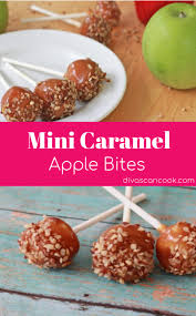 Mini Caramel Apple Bites Recipes Recipe Mini Caramel Apples Caramel Apples Gourmet Caramel Apples