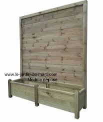 Jardiniere Bois Avec Treillis 160x40 Hauteur 180cm Traite Imputrescible Jardiniere En Bois Panneau Occultant Meubles En Bois De Palettes