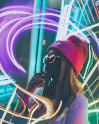 Neon Night Portrait Surrealist Photography Photoshoot By Thedreamerseye Instagram Com Thedreamerseye Neon Lights Photography Neon Photoshoot Neon Photography