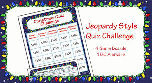 Find out what your favorite christmas song says about your holiday decorating style. Christmas Quiz Challenge Printable Jeopardy Style Quiz Game