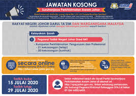 Surat rasmi dalam bahasa inggris. Portal Rasmi Suruhanjaya Perkhidmatan Awam Johor