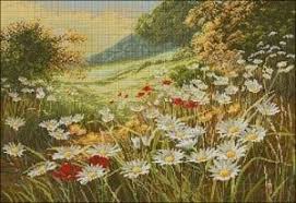 Maybe you would like to learn more about one of these? Landscape Cross Stitch Design Sunset Chamomile Field Free Cross Stitch Patterns