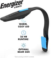 Energizer Clip On Book Light For Reading In Bed Led Reading Light For Books And Kindles 25 Hour Run Time Kindle Book Reading Lamp