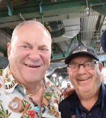 We getting ready ….or I am. It's going to be cold for me…..Wisconsin native  from Hawaii for the game (left)