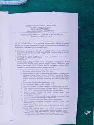 Pengumuman Pendaftaran Anggota Bpd 2020 2026 Website Desa Karangturi