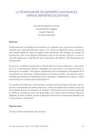 Además, en qué consisten los deportes colectivos. Pdf La Tecnificacion En Deportes Individuales Versus Deportes Colectivos