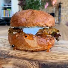 Joe Wicks On Instagram Indian Inspired Veggie Burger With Mango Chutney And Cucumber Raita This Real Best Veggie Burger Veggie Burger Veggie Patties