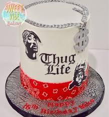 Birthdays Were The Worst Days Now We Thug Life Cake With Biggie Notorious B I G And Tupac Small Birthday Parties Tupac Party Hip Hop Birthday Party