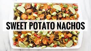 Here's a hearty portion of your favorite appetizer for only 374 calories! Loaded Sweet Potato Nachos Gluten Free Vegan Healthy Recipe Healthygrocerygirl Com