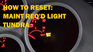 Where is the oil filter located ? Reset Maintenance Required Light Toyota Tundra Youtube