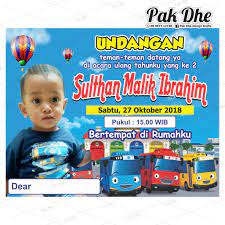 Bisa ditambahin clipart lucu dengan karaketr kartun bisa juga ditambahin foto sendiri. Paket Undangan Ulang Tahun Karakter Tayo Shopee Indonesia