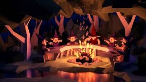 regram mattshackard pygmy barbecue blender guru fantasy contest entry pygmy dwarf elf cgi cgiart blender 3d lowpoly epic bonfire fire meeting pe