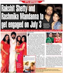 Rakshit shetty (born 6 june 1983) is an indian actor and filmmaker who is best known for his work in kannada cinema. Namcinema Vin On Twitter It S Official Rakshit Shetty And Rashmika Mandanna To Get Engaged On July 3