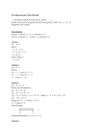 Penyelesaian persamaan nilai mutlak dapat dilakukan dengan menerapkan definisi dan sejumlah sifat (teorema) nilai mutlak. Pdf Pertidaksamaan Nilai Mutlak Yulya Anggaritha Academia Edu