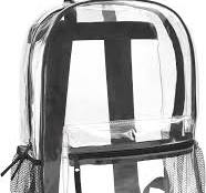 Mochila transparente con correas reforzadas y bolsillo frontal para  accesorios, perfecta para la escuela, seguridad, eventos deportivos