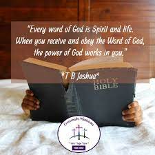 The synagogue, church of all nations and emmanuel tv family appreciate. Daily Motivation T B Joshua Daily Motivation T B Joshua Motivation