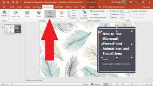 Locate the advanced animation group. How To Use Microsoft Powerpoint Animations And Transitions For Creative Presentations Simon Sez It