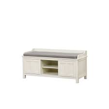 Riverbay Furniture Entryway Storage Bench In White Walmart Com Walmart Com