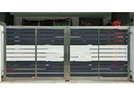 Trackless folding gates malaysia specialist for aluminium or stainless steel trackless bifold gates | best price for autogate system promotion in malaysia. Folding Main Gate Design Malaysia Beautiful Design