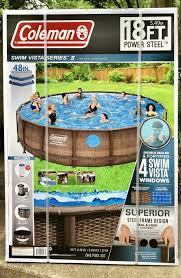 Coleman Vista 15020 18x48 In Steel Frame Above Ground Swimming Pool For Sale Online Ebay In 2020 Above Ground Swimming Pools Swimming Pools Swimming Pool Filters
