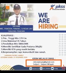 Lowongan kerja terbaru asisten satpam bank indonesia. Info Loker Satpam Pangkalpinang Sungailiat Tanjungpandan