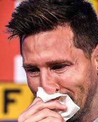 PHOTOS: Messi Breaks Down In Tears During Final Barcelona Press Conference  Lionel Messi broke down in tears during his last press conference at  Barcelona. He revealed there are no firm plans for