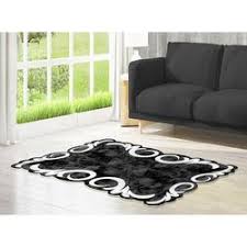 dekoreko figurlu ozel kesim hali 118 siyah 120 x 180 ev icin mobilya halilar