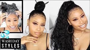 Bomb 5 Min Wash Day Hairstyles Quick Hair Transformations Hair Transformation Quick Curly Hairstyles Fast Hairstyles