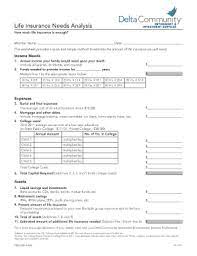 House mortgage $ 210,000 $ b. Fillable Online Life Insurance Needs Analysis Delta Community Credit Union Fax Email Print Pdffiller