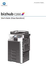Se você necessitar de um driver ou firmware de outra versão, então submeta o pedido do driver. Konica Minolta Bizhub C200 User Manual Pdf Download Manualslib
