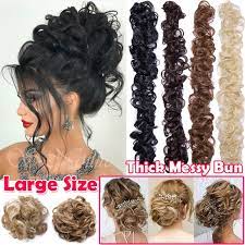 22 wavy curly clip on pony tail hair pieces wrap ar. Real Large Long Messy Curly Bun Hairpiece Scrunchies For Hair Thick Chignon Ponytail Bun Hair Extensions Wish