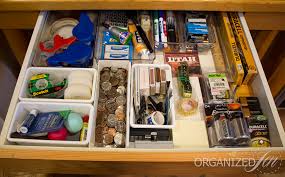 kitchen desk/junk drawer organization