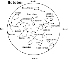 October Constellation Map Constellation Drawing