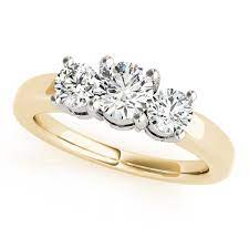 The ring you've selected is exceptional and deserves special attention. Overnight 18k Yellow Gold Three Stone Round Engagement Ring Wood S Jewelers Mt Pleasant Pa