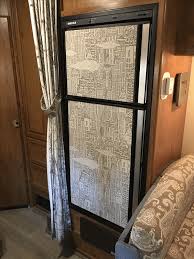 Peel And Stick Wallpaper Fridge Refrigerator Makeover Rv Refrigerator Fridge Makeover