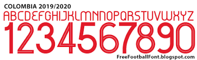 Below you'll see an example of how the fc'12 style kits may look in fm19 or football manager 2020. Free Football Fonts Colombia 2019 2020 Adidas Kit Font