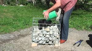 Low cost stone gabion baskets used to construct fire pits fencing materials gabions for waterfalls ponds fences landscape gardens. How To Build Gabion Planters Aus Youtube