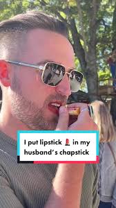We ran into his best friend while he had lipstick all over his face 😂 he’s  not going to forgive me for this one for a while #fyp #funny #couplegoals  #lipstickprank