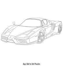 ferrari enzo points a relier le point pages de coloriage imprimables voitures zip