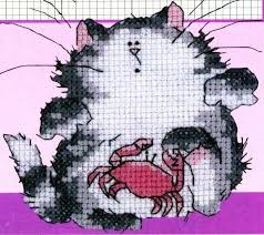 Counted cross stitch patterns to download, with cats. Facebook
