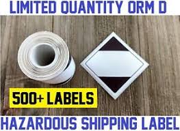 {label gallery} get some ideas to make labels for bottles, jars, packages, products, boxes or classroom activities for free. 500 Orm D Dot Limited Quantity Shipping Sticker Hazardous Label Fedex Ups 2x2 Ebay