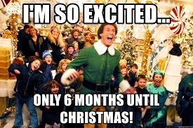 But january is more than about planning. I M So Excited Only 6 Months Until Christmas Buddy The Elf Omg Meme Generator
