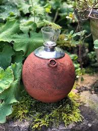 Olfackel Gartenfackel Windlicht Etsy Garden Torch Oil Lamps Glass Flask