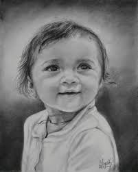 Your mind races ahead of the moves that you eventually make. Happy Baby Pencil Sketch Drawing