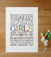 Sugar And Spice And Everything Nice Girls Room Art Monday S Child Mondays Child Poem Girl Room Art