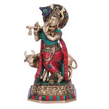 Check spelling or type a new query. Krishna Statue Brass Radha God Love Flute Metal Sculpture Holyhindustore